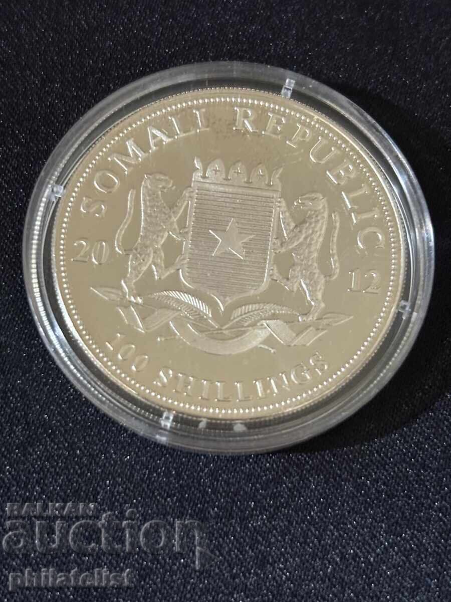Livrarea Somalia 2012 - 100 Șilingi - Elefant 1 OZ - Monedă de argint Livrarea Somalia 2012 - 100 Șilingi - Elefant 1 OZ - Monedă de argint