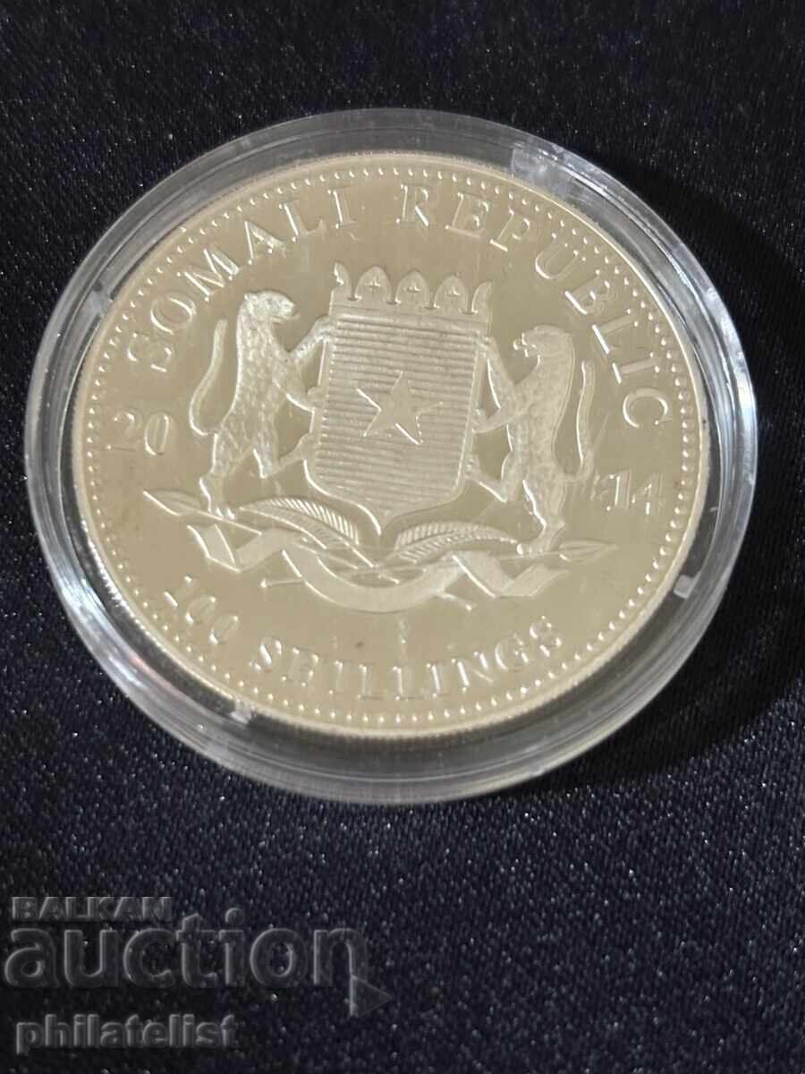 Licitație Somalia 2014 - 100 Șilingi - Elefant 1 OZ - Monedă de argint Nr. 2