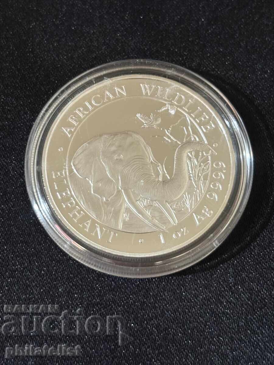 Somalia 2018 - 100 Șilingi - Elefant 1 OZ - Monedă de argint cu preț € 112.00 | 219.05 BGN Somalia 2018 - 100 Șilingi - Elefant 1 OZ - Monedă de argint cu preț € 112.00 | 219.05 BGN