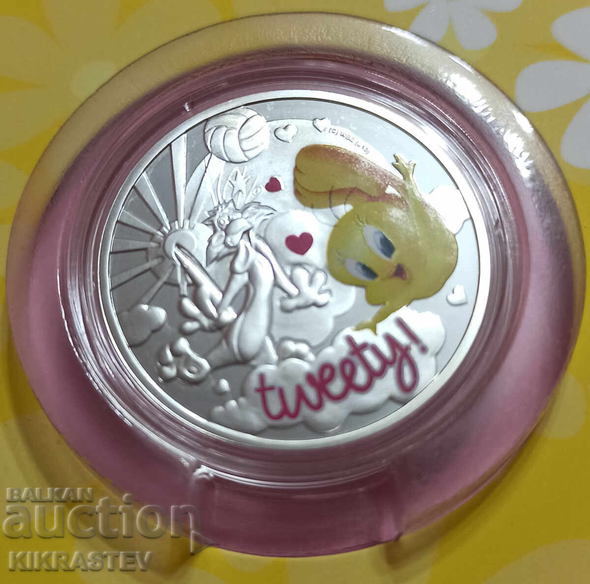Δημοπρασία Ασημένιο νόμισμα - 1 Dollar - Ελισάβετ Β' - Tweety - ½ Oz