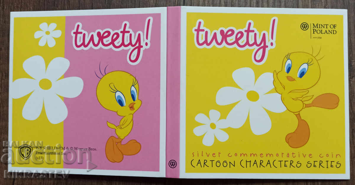 Ασημένιο νόμισμα - 1 Dollar - Ελισάβετ Β' - Tweety - ½ Oz - 5