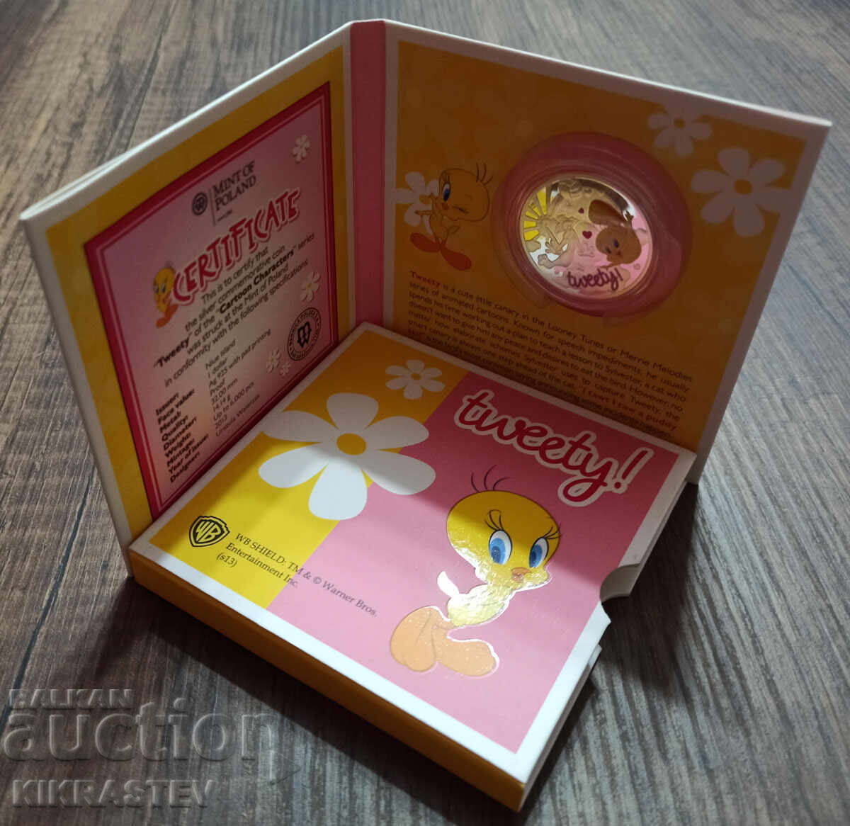 Ασημένιο νόμισμα - 1 Dollar - Ελισάβετ Β' - Tweety - ½ Oz - 6