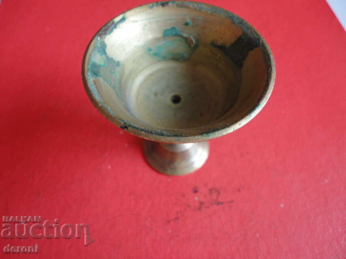 Vas bisericesc din bronz, recipient mic - 5