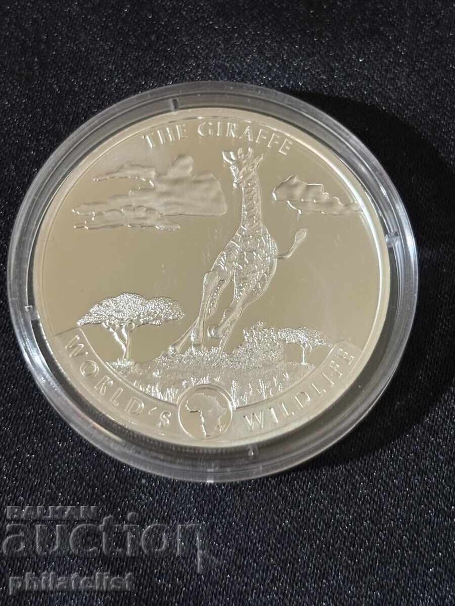 Демократична Република Конго 2019 – 20 франка – Жираф 1 OZ с цена € 112.00 | 219.05 лв.