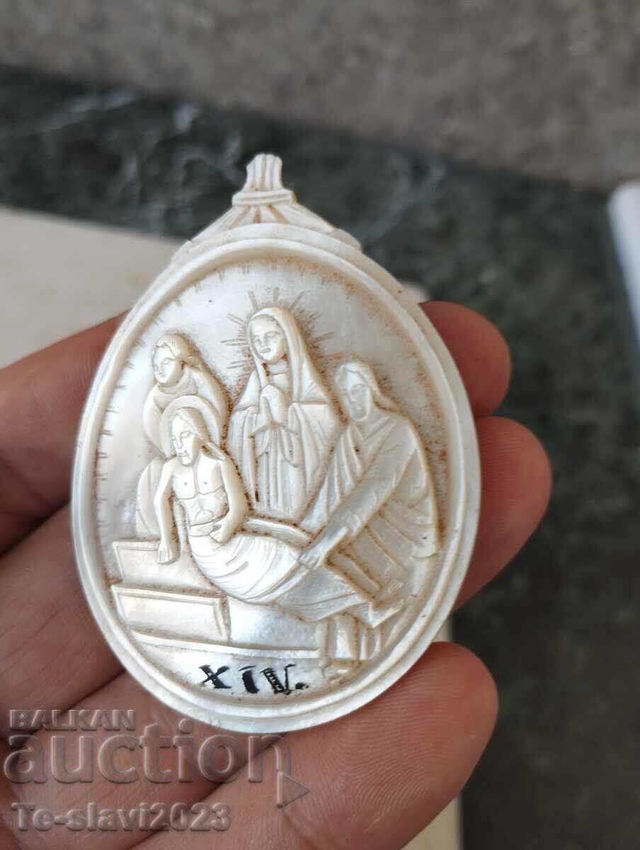 19 век Стара икона -седеф - 5 19 век Стара икона -седеф - 5