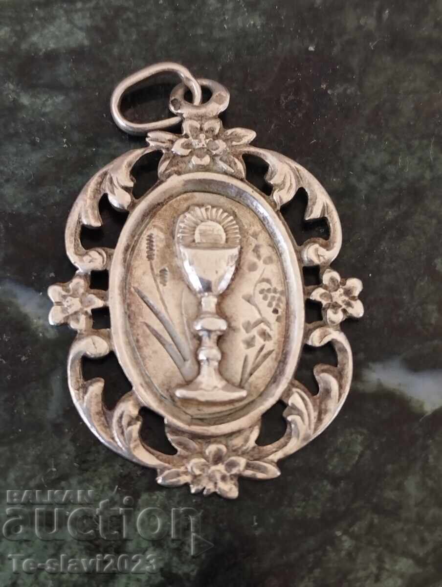 1899 г. Стар сребърен религиозен медалион