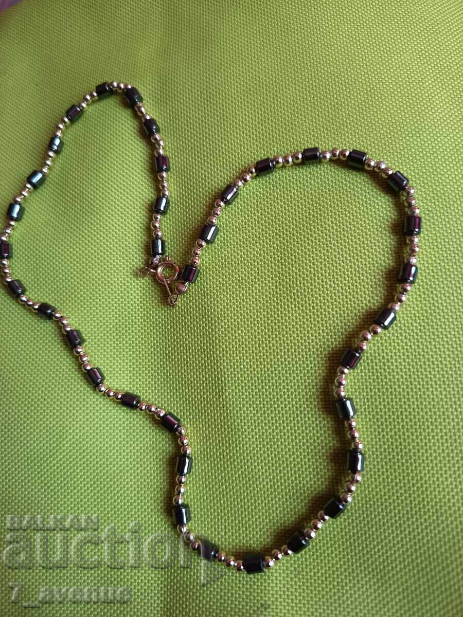 NECKLACE, beautiful, with hematite