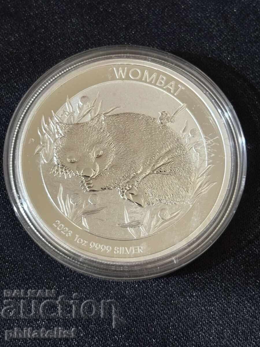 Австралия 2023 – 1 долар – Wombat 1 OZ