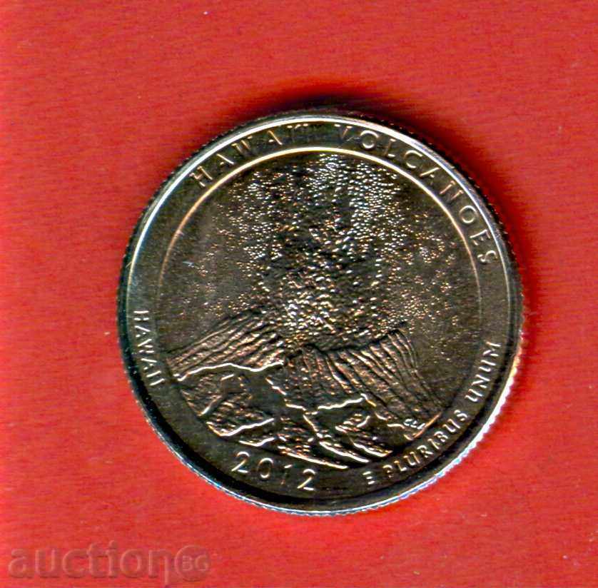ΗΠΑ Η.Π.Α. Έκδοση 25 σεντ 2012 D HAWAII NEW UNC