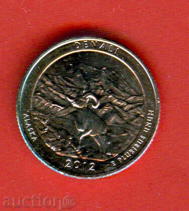 SUA SUA emisiune de 25 de cenți 2012 P ALASKA - KOZA NOVA UNC