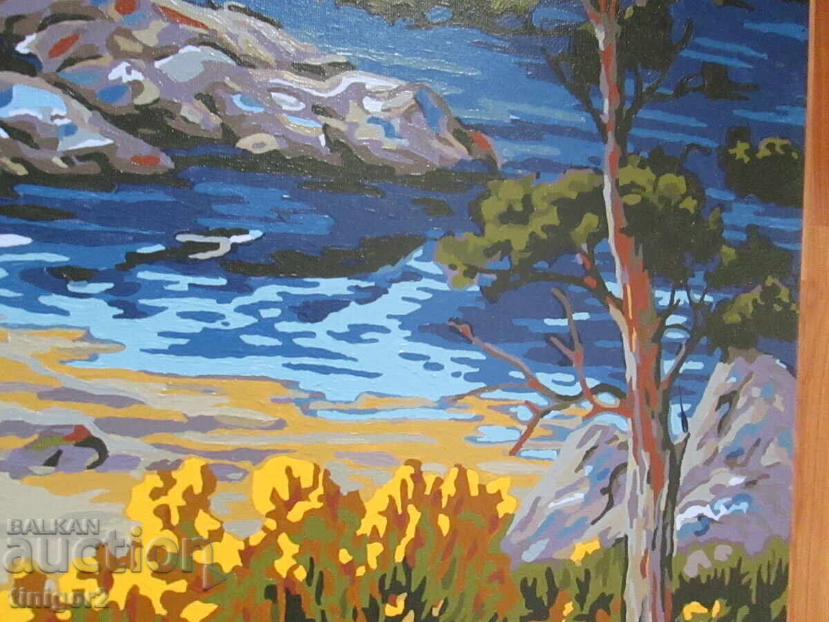 Ελαιογραφία σε καμβά, τοπίο, 50x40εκ - 5