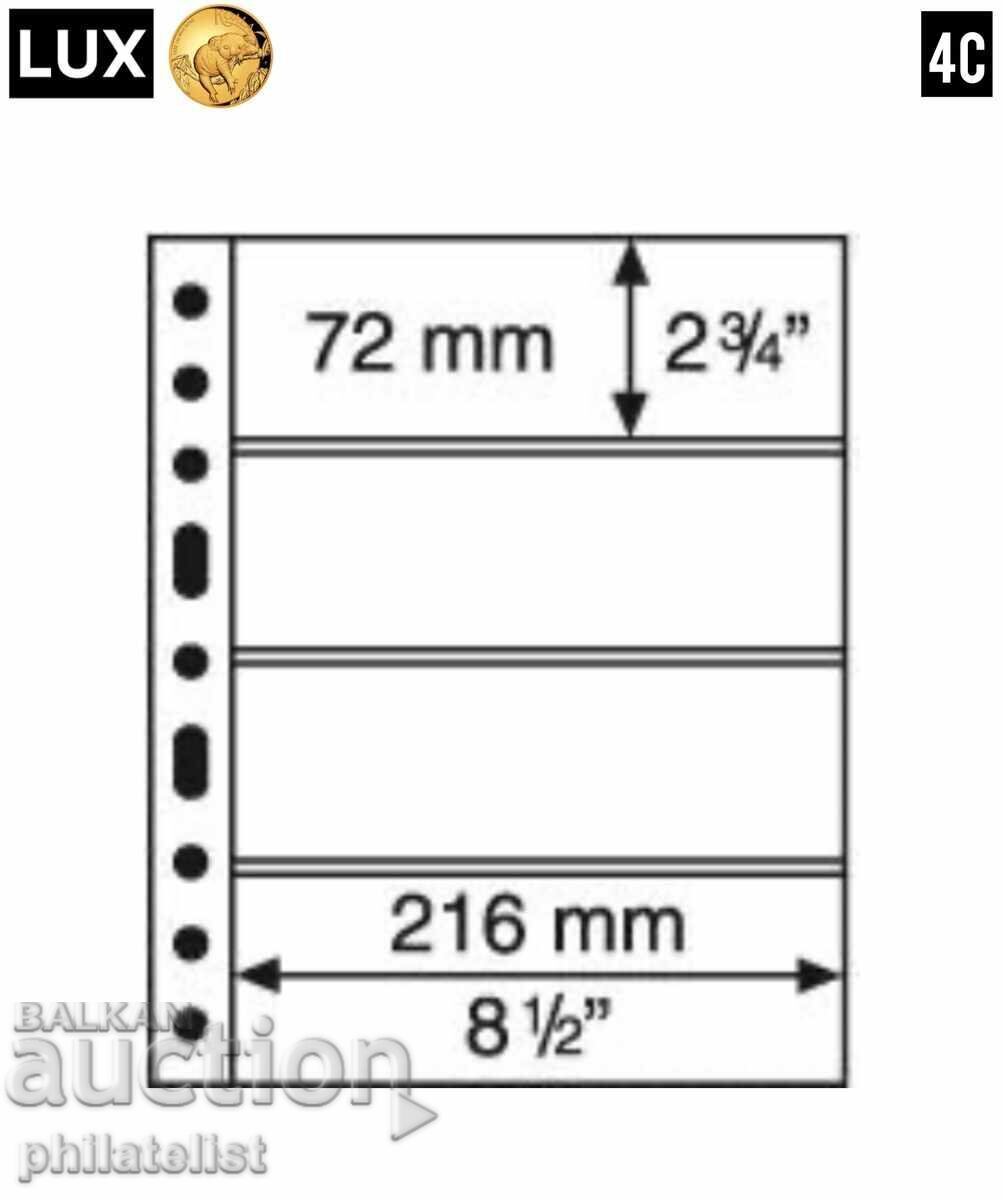 Auction  Transparent LUX A4 sheets, 4C - 216x72 mm, GRANDE standard! /c