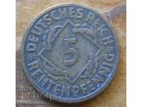 5 Pfennig 1924 - Germania (F)