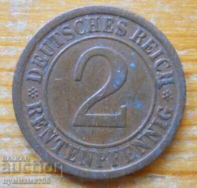 2 pfennig 1924 - Germania ( A ) rentenpfennig 2 pfennig 1924 - Germania ( A ) rentenpfennig