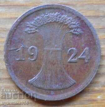 2 Pfennig 1924 g. - Germania (D) rentenpfennig cu preț € 0.80 | 1.56 BGN