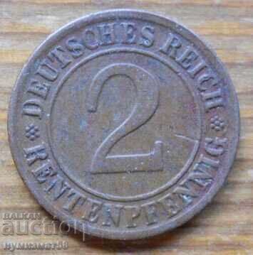 2 Pfennig 1924 g. - Germania (D) rentenpfennig
