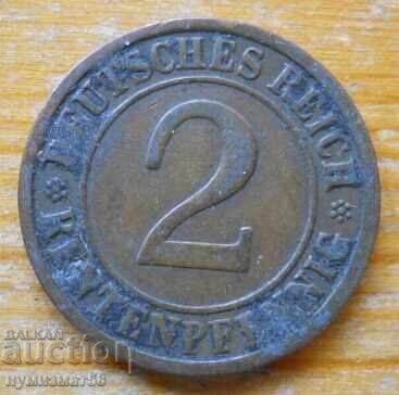 2 Pfennig 1924 g. - Germania (E) rentenpfennig