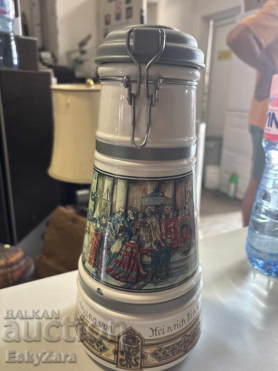 Συλλεκτική γερμανική κούπα / κανάτα μπύρας Altenmünster με καπάκι Συλλεκτική γερμανική κούπα / κανάτα μπύρας Altenmünster με καπάκι
