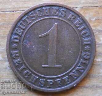1 pfennig 1925 - Germania ( J ) reichspfennig