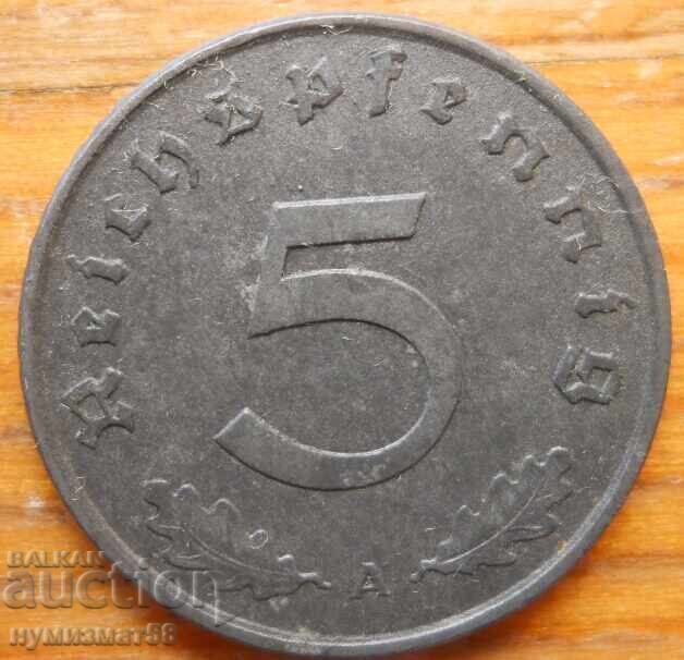 5 πφένιγκ 1940 g. - Γερμανία (Α) 5 πφένιγκ 1940 g. - Γερμανία (Α)