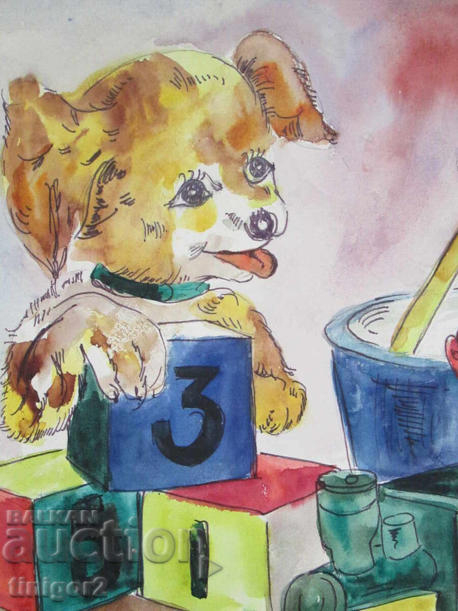 Pictură în acuarelă din anii '70, semnată Nancheva, 34x24 cm cu preț € 29.00 | 56.72 BGN