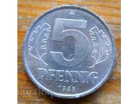 5 pfennig 1968 - ΛΔΓ