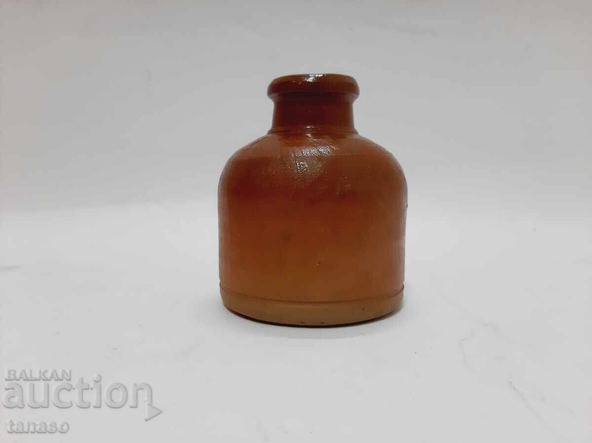 Veche sticlă de ceramică glazurată, 10 cm, ca nouă cu preț € 11.00 | 21.51 BGN