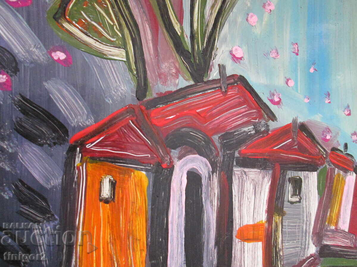 Licitație Tablou în ulei, pe placaj 47x40cm