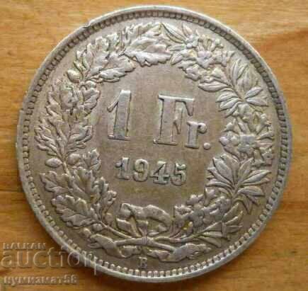 1 Φράγκο 1945 - Ελβετία (Ασημένιο)