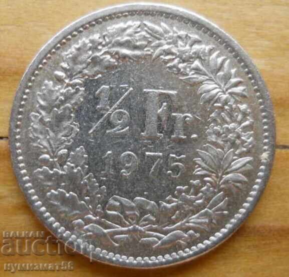 1/2 Franc 1975 - Switzerland 1/2 Franc 1975 - Switzerland