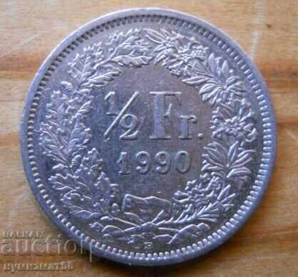 1/2 franc 1990 - Elveția 1/2 franc 1990 - Elveția