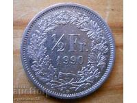 1/2 franc 1990 - Elveția