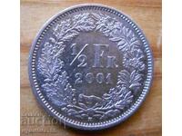 1/2 franc 2001 - Elveția