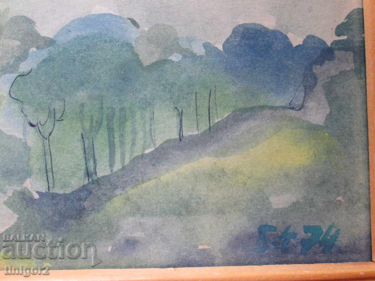 Auction  Watercolor painting, N. Dryankov, signed, 23x18cm