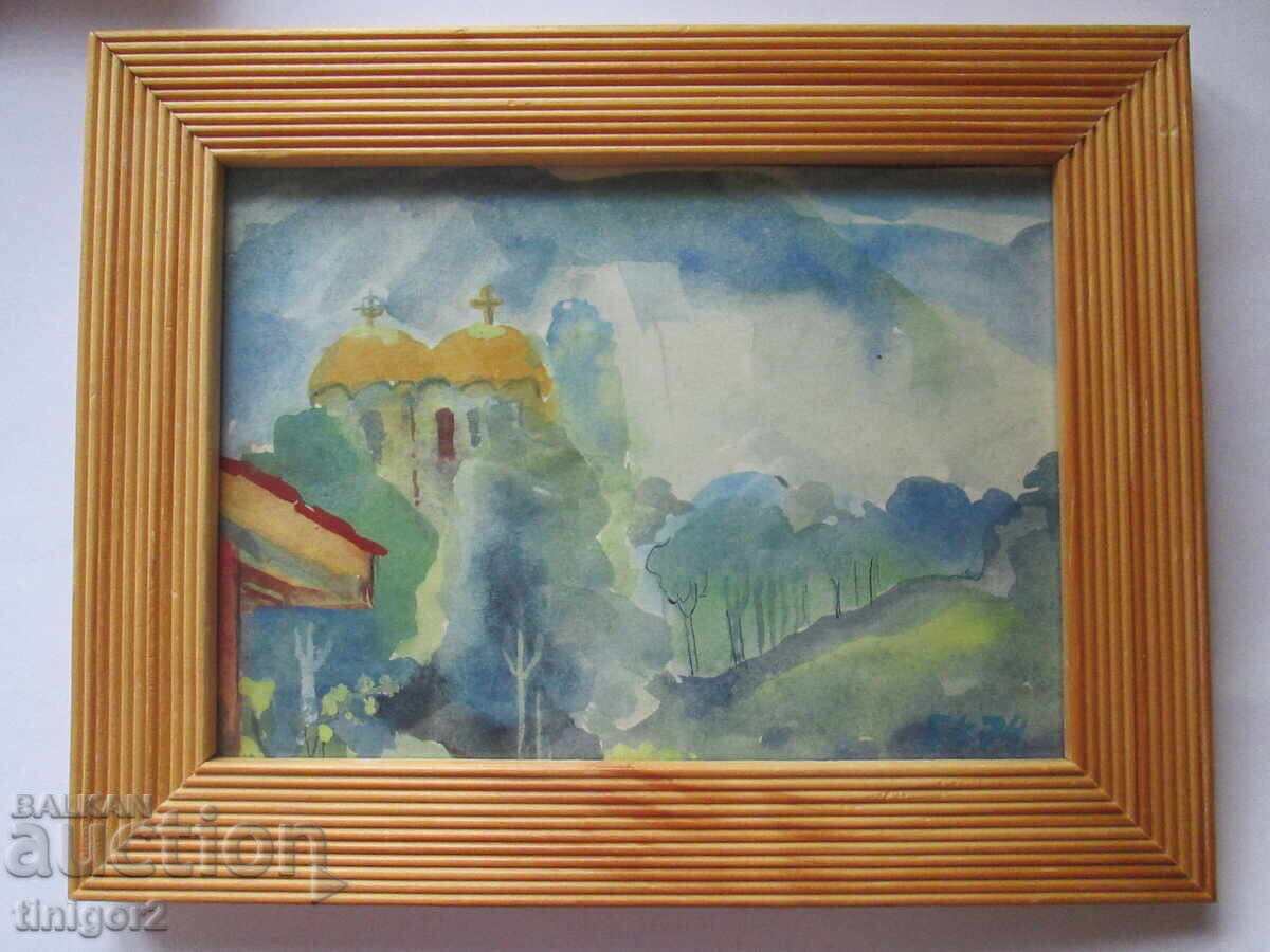 Watercolor painting, N. Dryankov, signed, 23x18cm