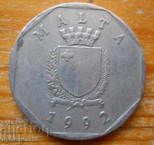 50 de cenți 1992 - Malta cu preț € 0.80 | 1.56 BGN 50 de cenți 1992 - Malta cu preț € 0.80 | 1.56 BGN