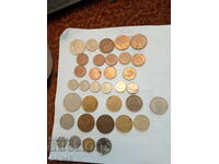 MONEDE ANGLIA și altele - 34 buc. - 2,8 Euro