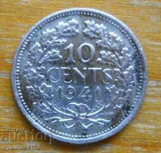 10 cenți 1941 - Țările de Jos (argint)