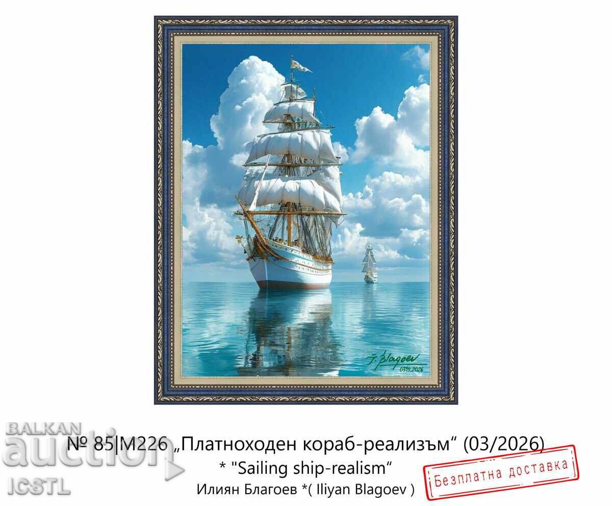 Tablou „Navă cu pânze - realism”