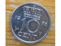 10 cenți 1975 - Țările de Jos