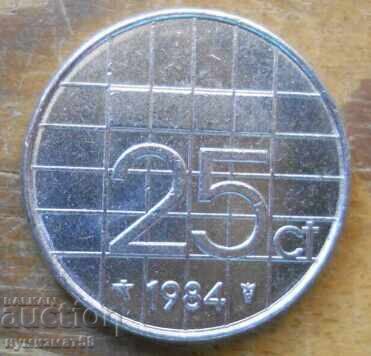 25 цента 1984 г. - Холандия 25 цента 1984 г. - Холандия