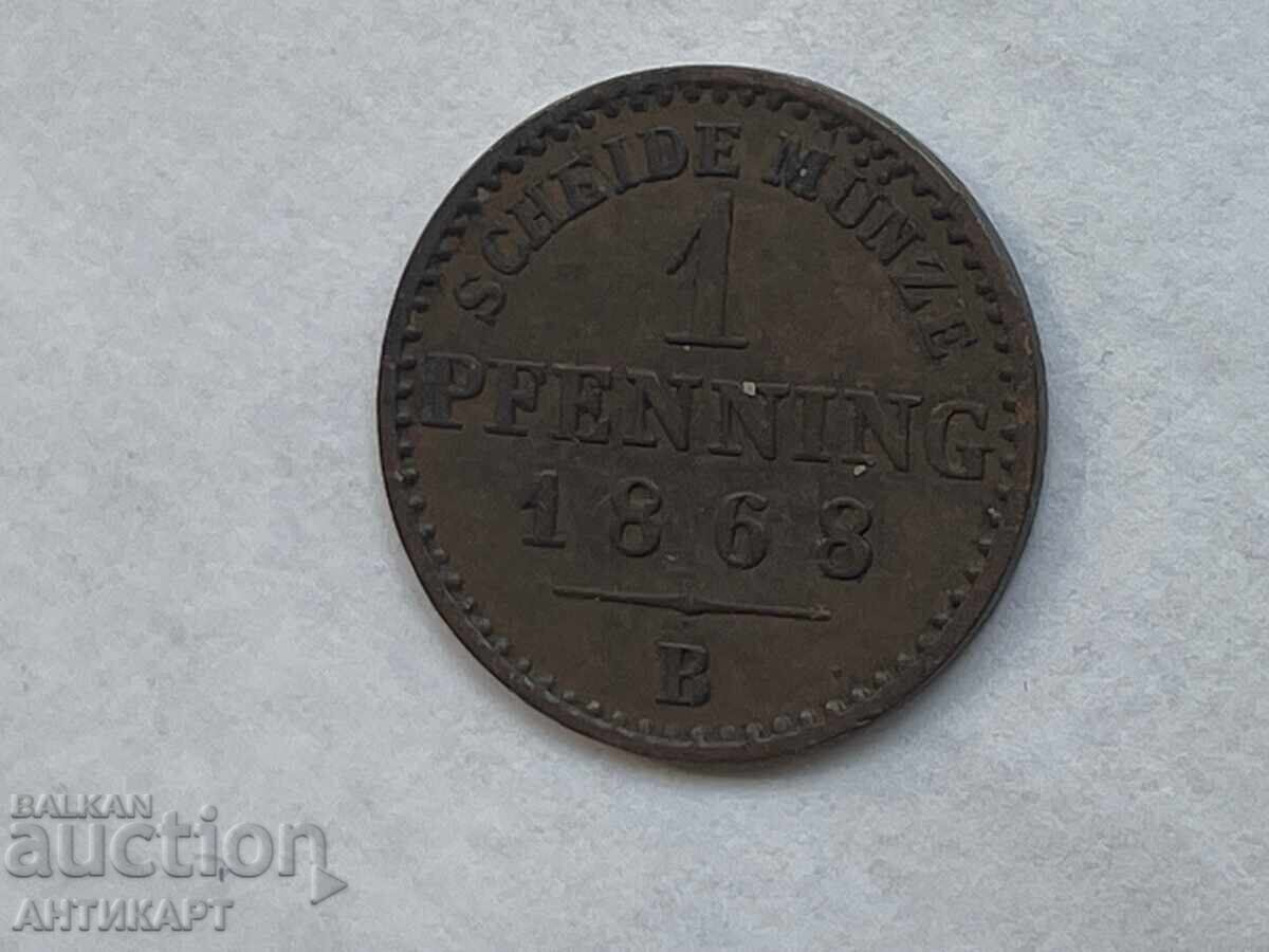 Germany coin 1 pfennig 1868