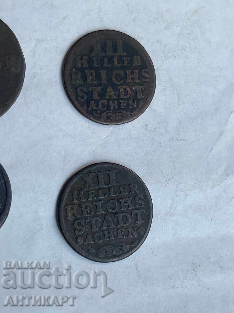 Licitație Germania 4 bucăți monede vechi heller stuber pfennige până în 1809