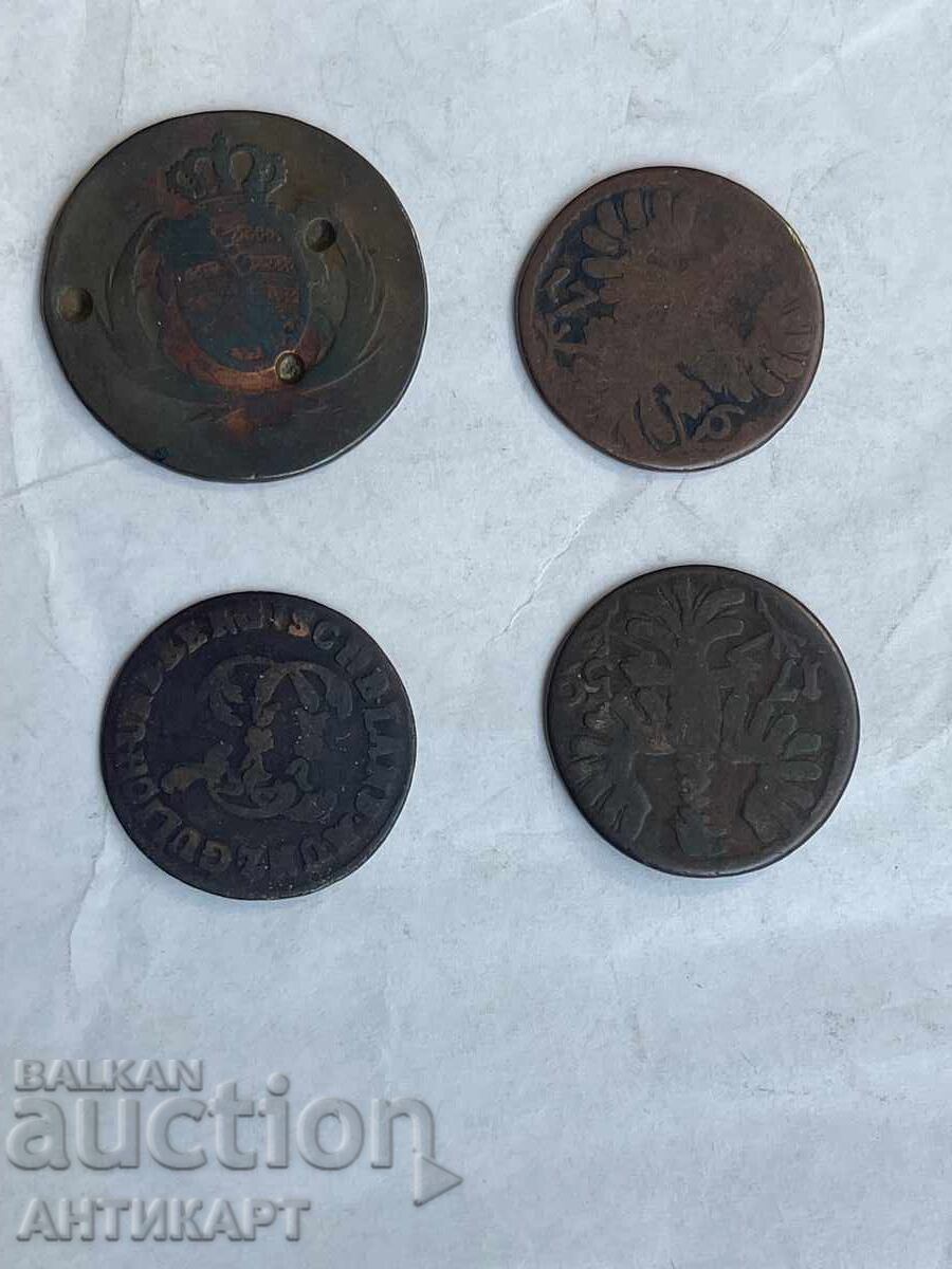 Livrarea Germania 4 bucăți monede vechi heller stuber pfennige până în 1809