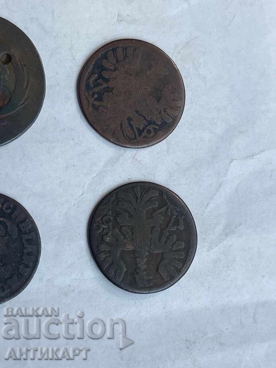 Germania 4 bucăți monede vechi heller stuber pfennige până în 1809 - 6