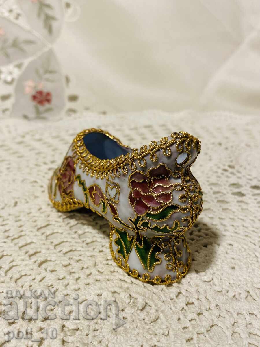 Cloisonné, pantof decorativ - 5