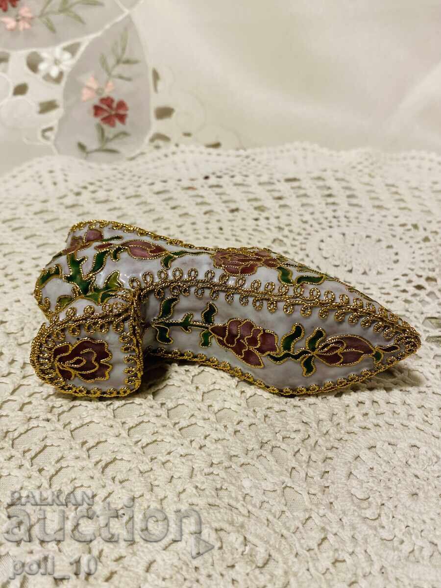 Cloisonné, pantof decorativ - 7