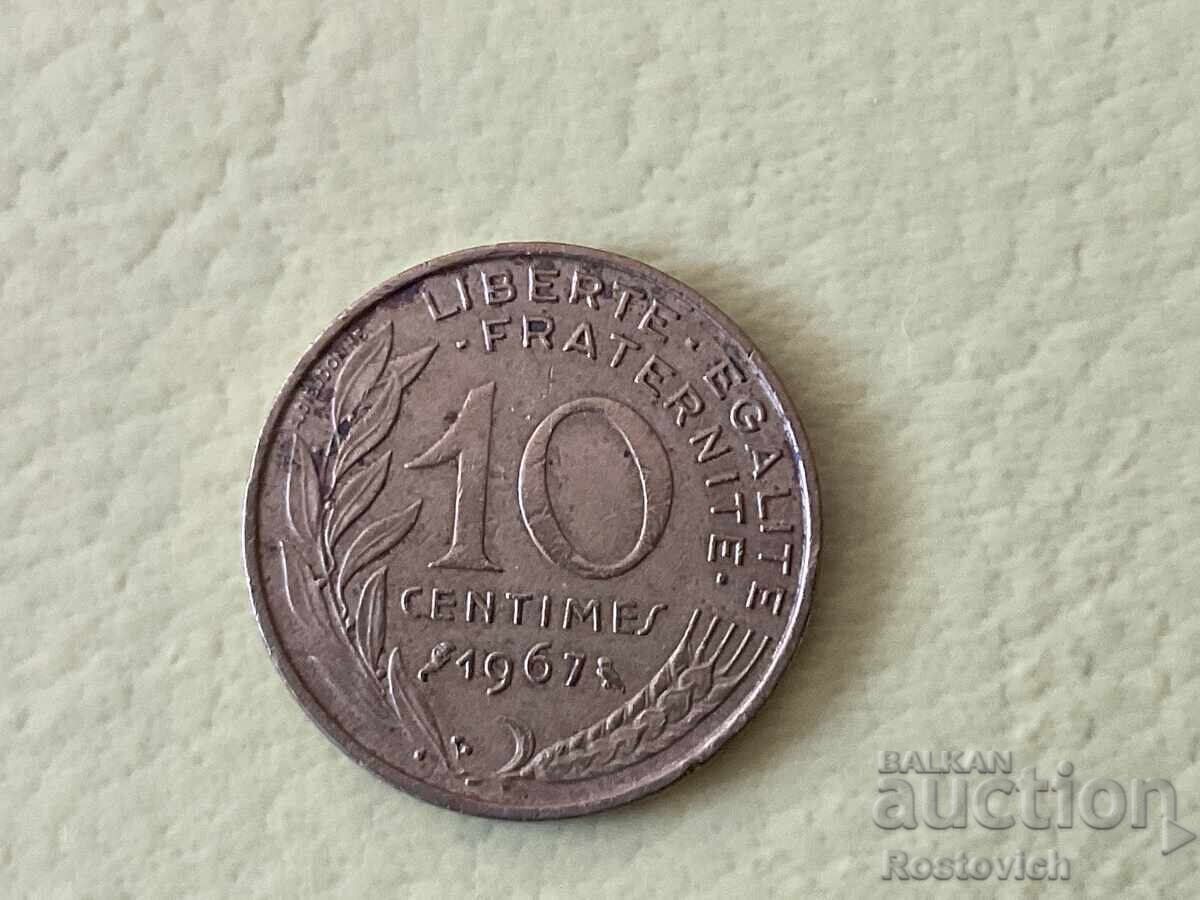 Franța 10 centime 1967