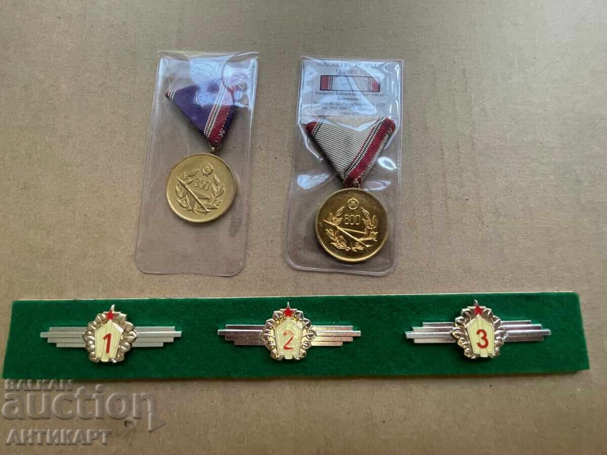 Hungary communism 5 badges and medals of a military pilot