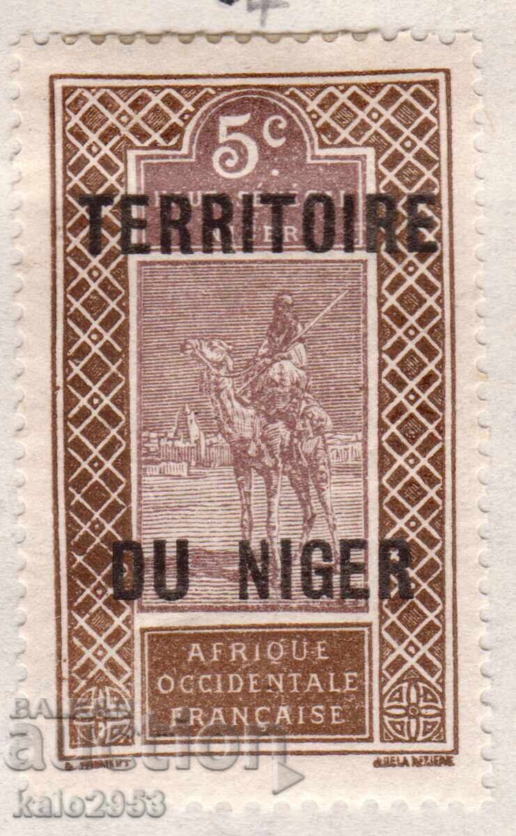 French Niger-1921-Definitive Upper Senegal with Overprint for Niger, MLH